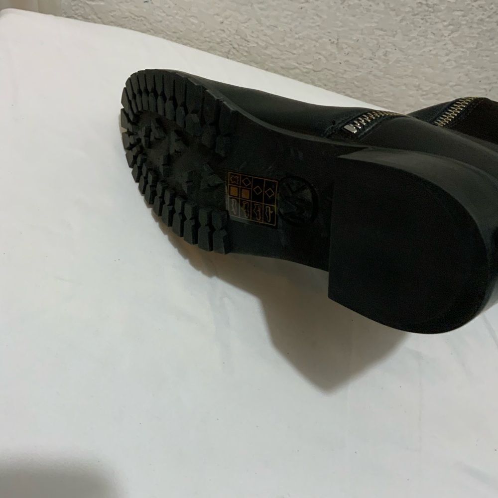 Michael Kors Womens Black Leather Side Zipper Knee High Riding Boots 6.5 - Picture 10 of 15